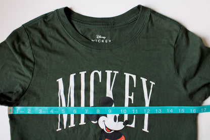 Olive green Mickey tee - juniors size M