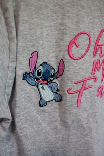 Embroidered Stitch Ohana tee - juniors M (7-9)