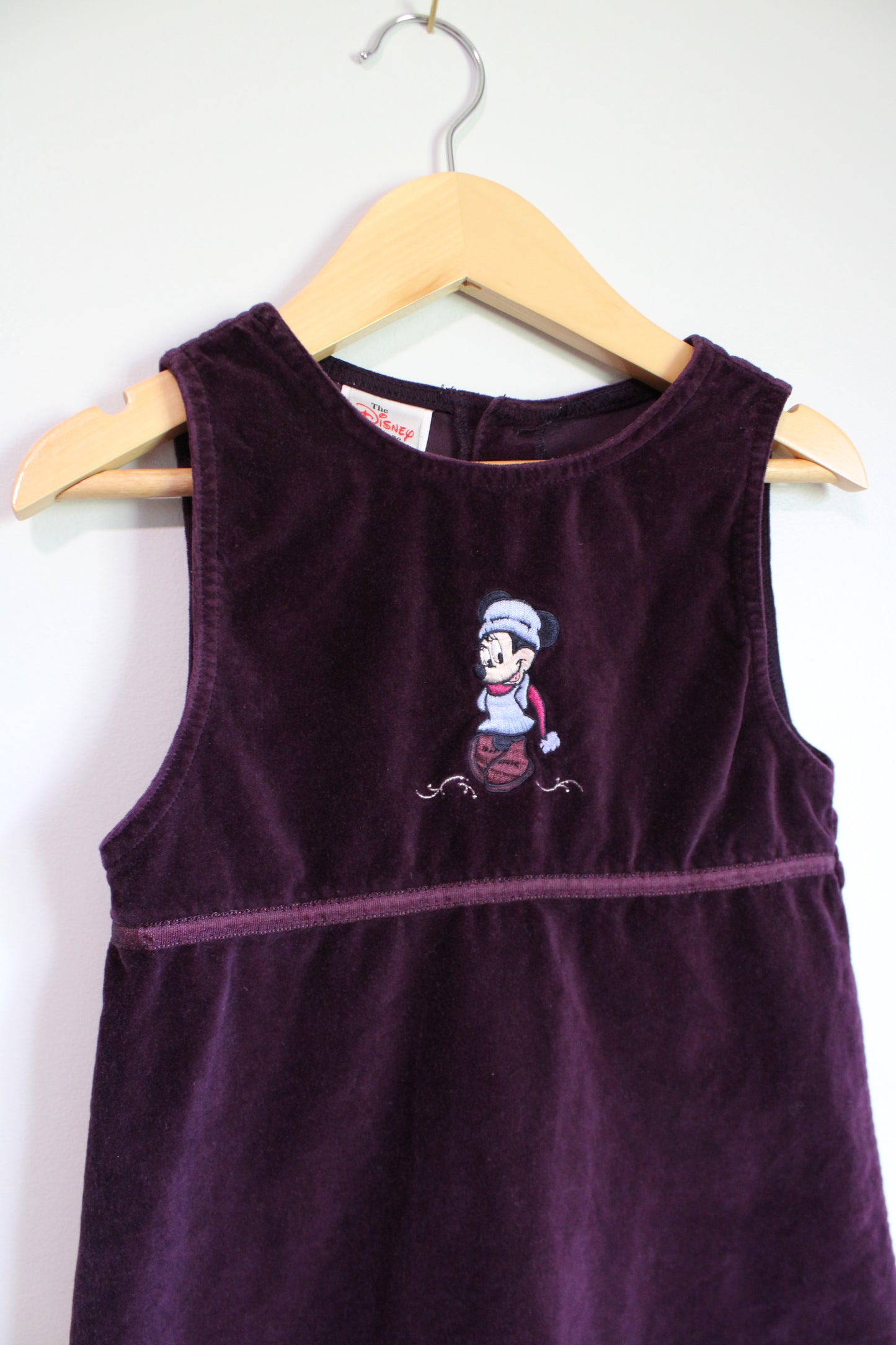 Vintage velvet plum winter Minnie dress - 4T