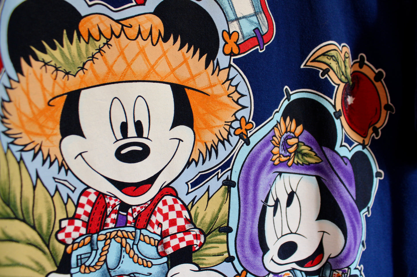 Vintage fall harvest Mickey and Minnie tee - OSFA