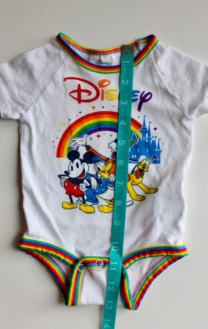 Rainbow Pride Mickey and friends onesie - 0-3m