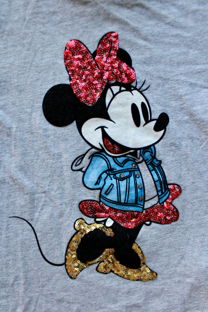 Sequined Minnie long sleeved tee-youth L