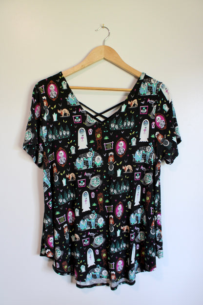 Haunted Mansion flowy tee - L