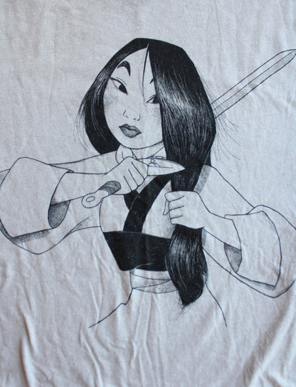 Light tan Mulan tee - size S