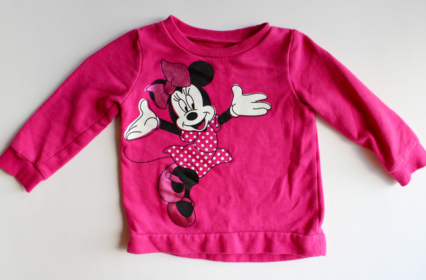 Fuchsia Minnie crew neck sweatshirt - size