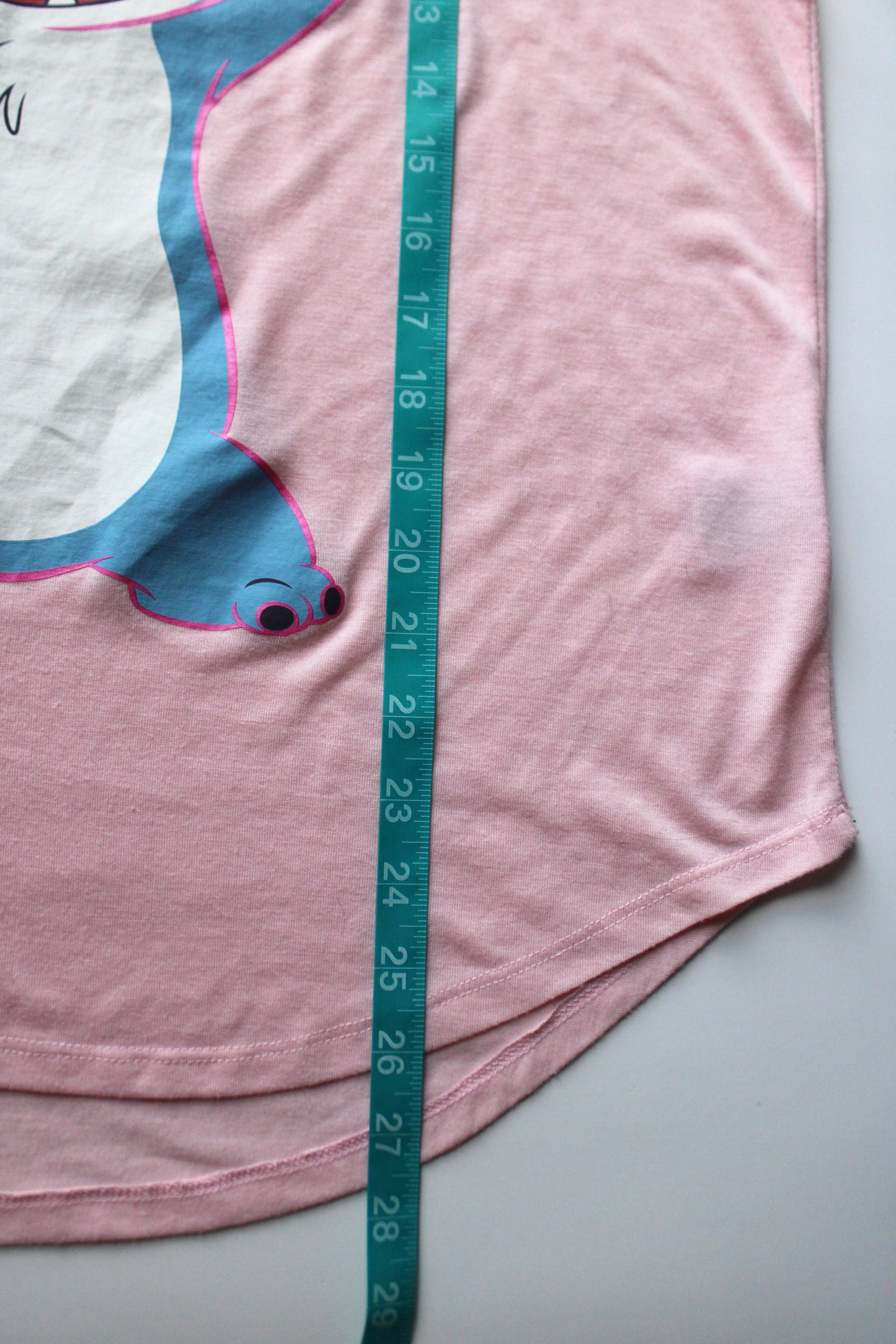 Pink big Stitch print tee - size XXL