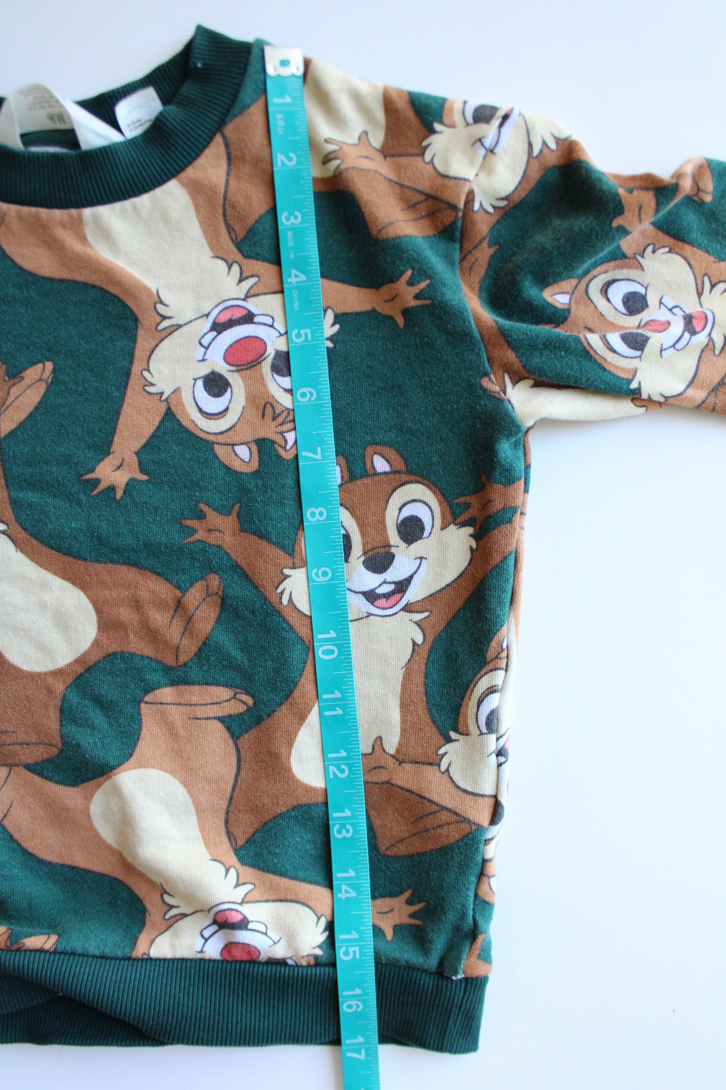 AOP H&M Chip and Dale crew neck sweatshirt - size 7