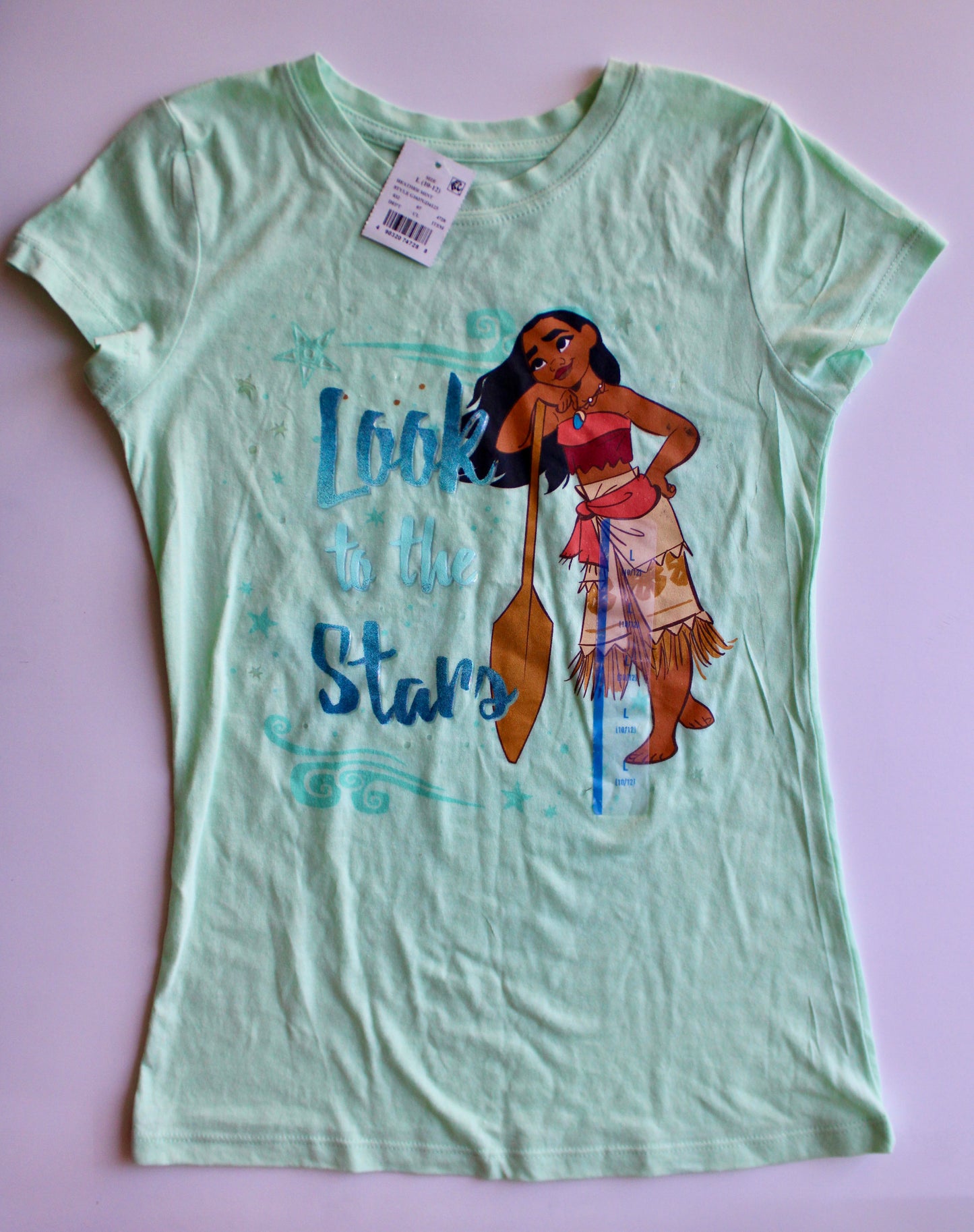 NEW Mint green Moana tee - youth L (10-12)