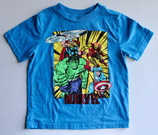 Avengers in action comic book style tee - 4T