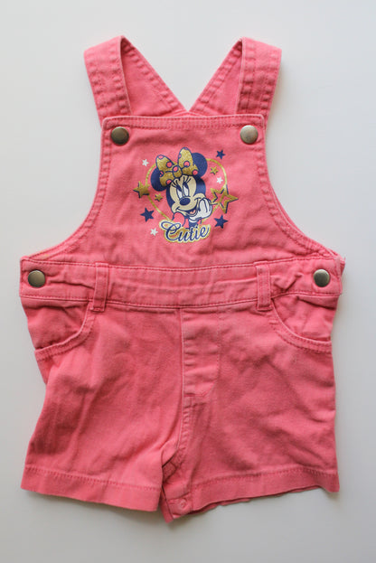 Pink Cutie Minnie overalls - size 18m