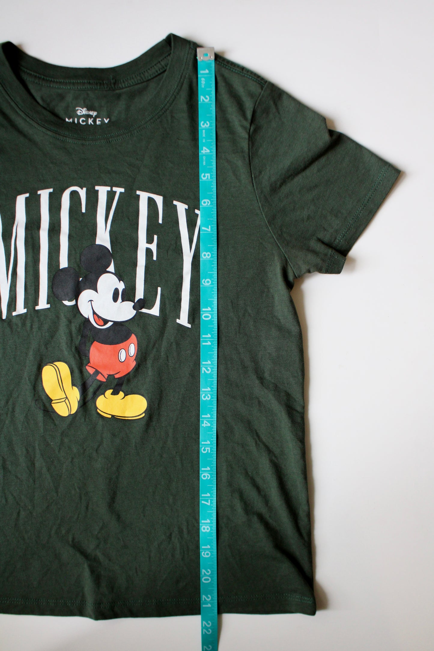 Olive green Mickey tee - juniors size M