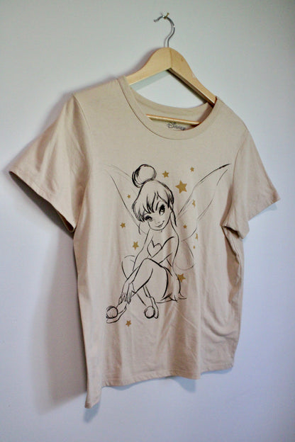 Tan Tinkerbell sketch tee - M