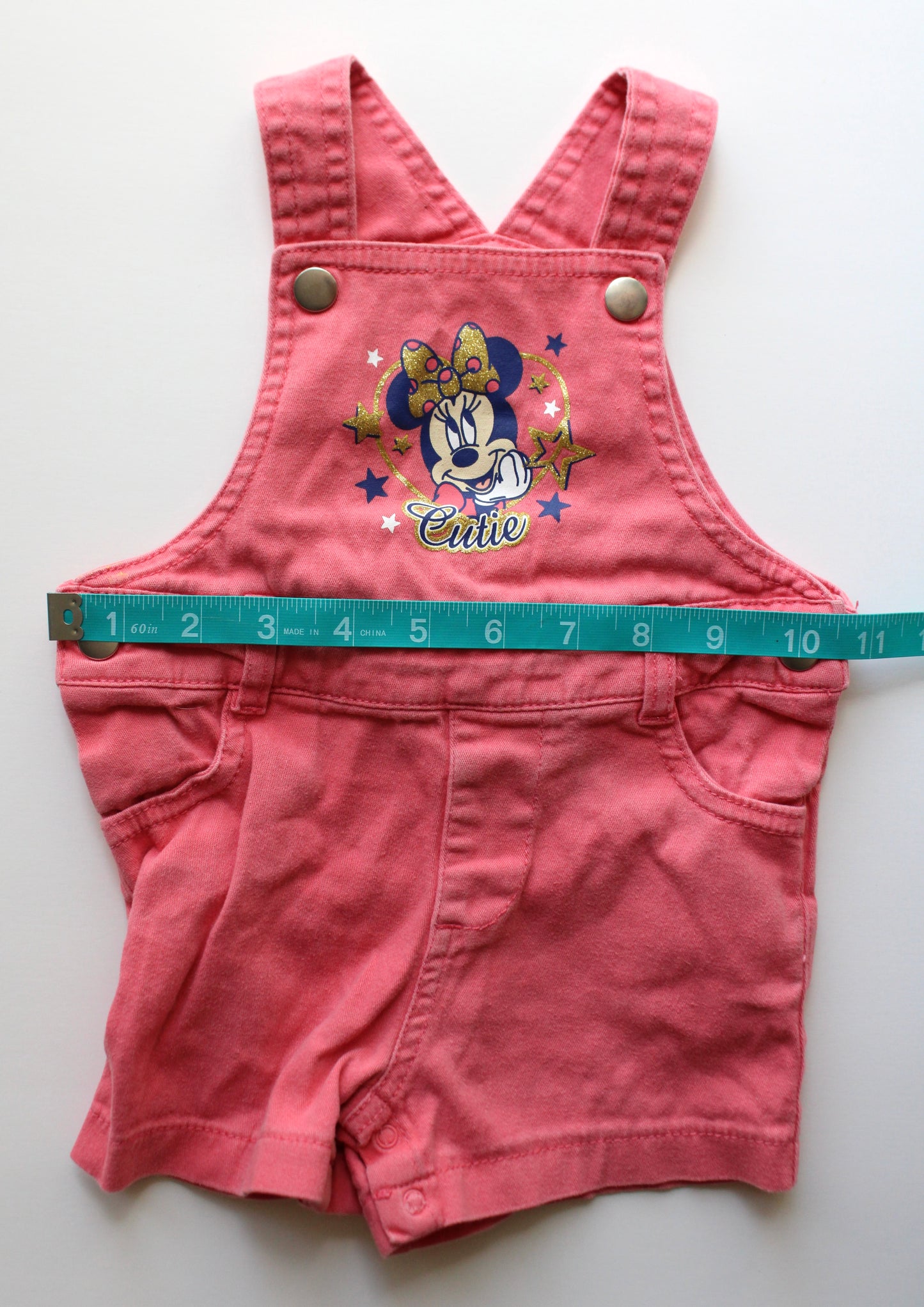 Pink Cutie Minnie overalls - size 18m