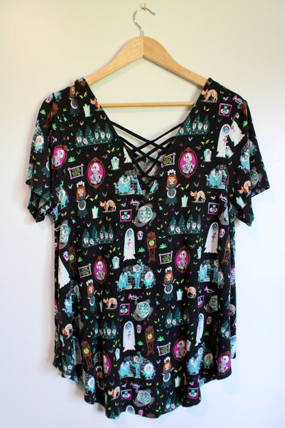 Haunted Mansion flowy tee - L