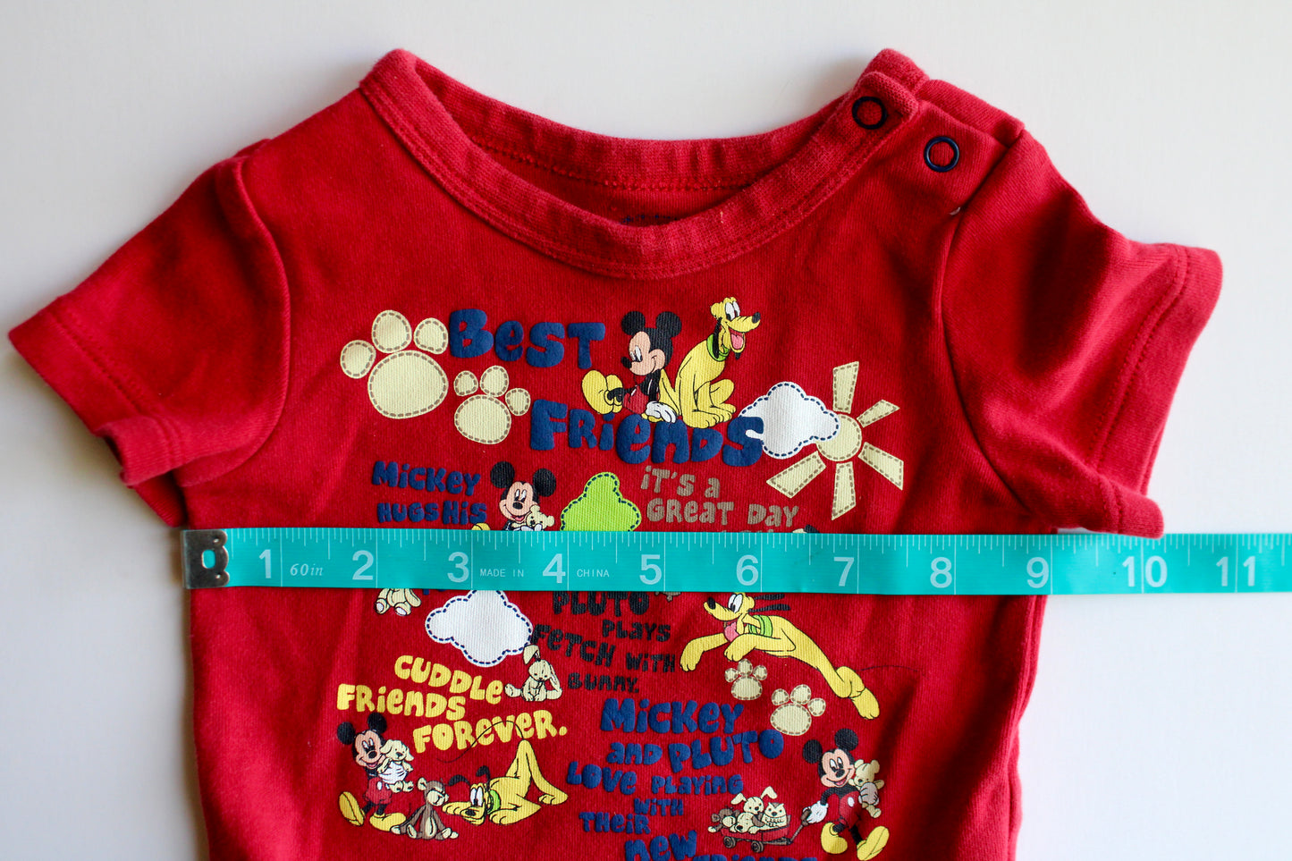 Mickey and Pluto best friends onesie - 6-9m