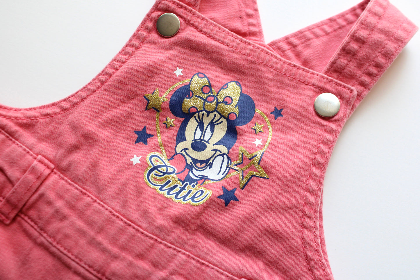 Pink Cutie Minnie overalls - size 18m