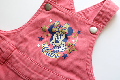 Pink Cutie Minnie overalls - size 18m