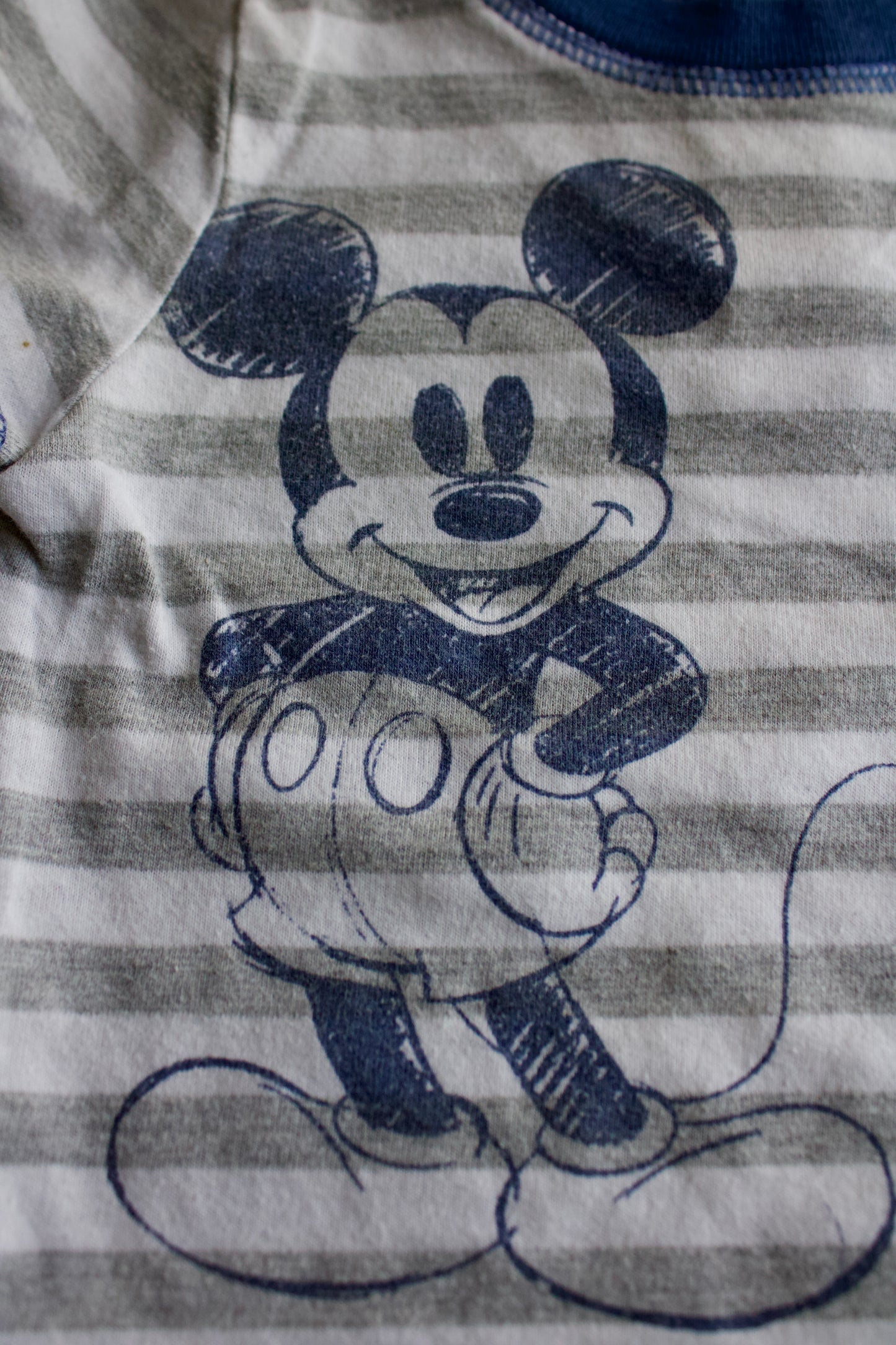 Striped Mickey sketch tee - 9m