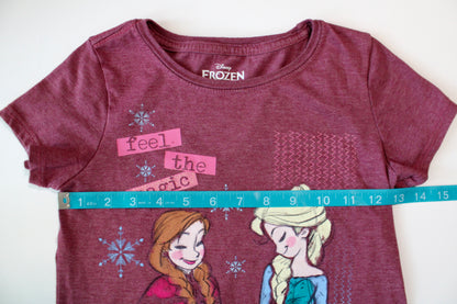 Frozen Anna and Elsa sketch tee - youth M (7-8)