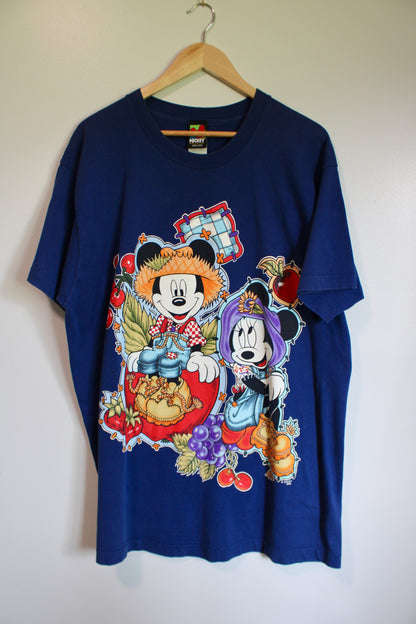 Vintage fall harvest Mickey and Minnie tee - OSFA