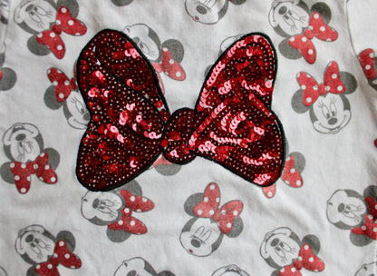 AOP metallic bow sequined Minnie tee - XS (4/5)