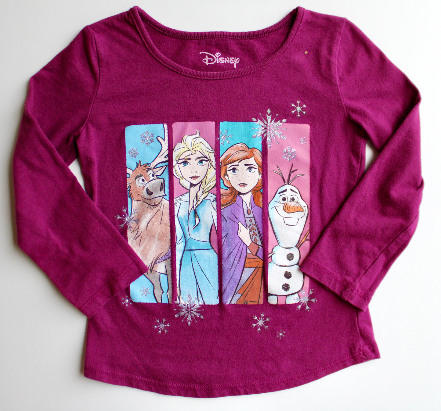 Fuchsia 4-panel Frozen long sleeve tee - 3T