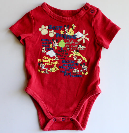 Mickey and Pluto best friends onesie - 6-9m