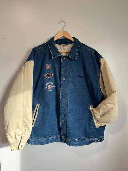 Vintage Tigger denim varsity jacket - XL