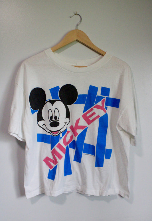 VINTAGE Mickey boxy crop tee