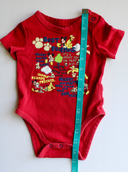 Mickey and Pluto best friends onesie - 6-9m