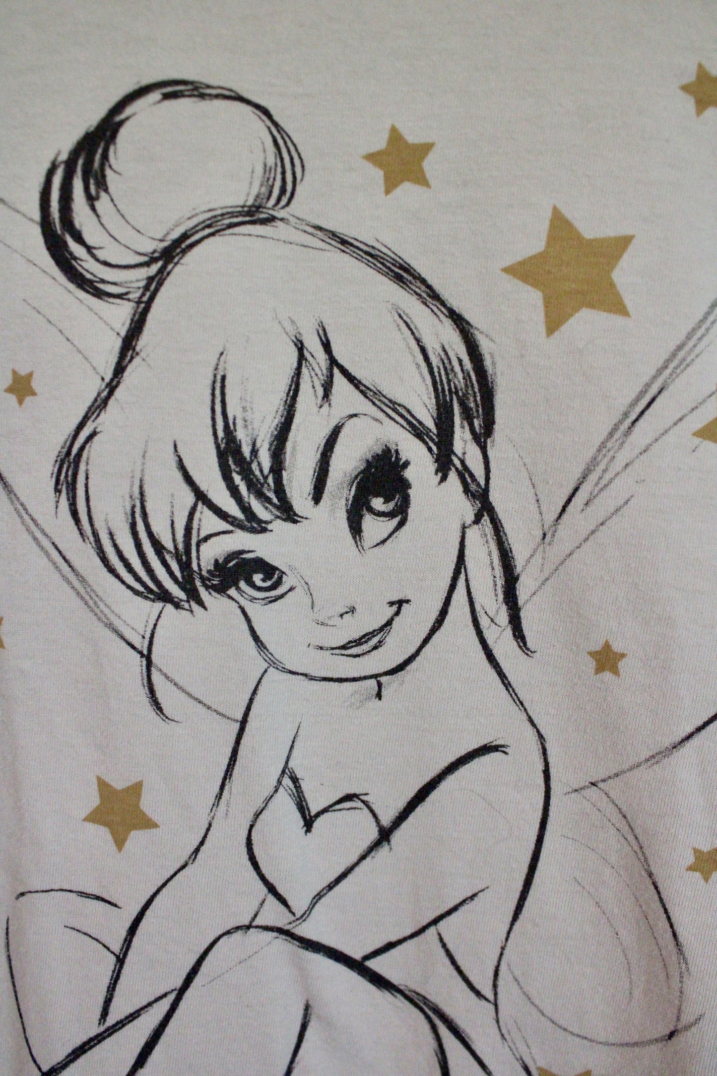 Tan Tinkerbell sketch tee - M