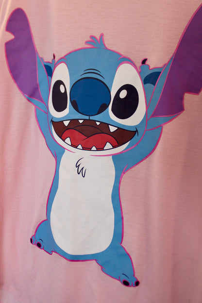 Pink big Stitch print tee - size XXL