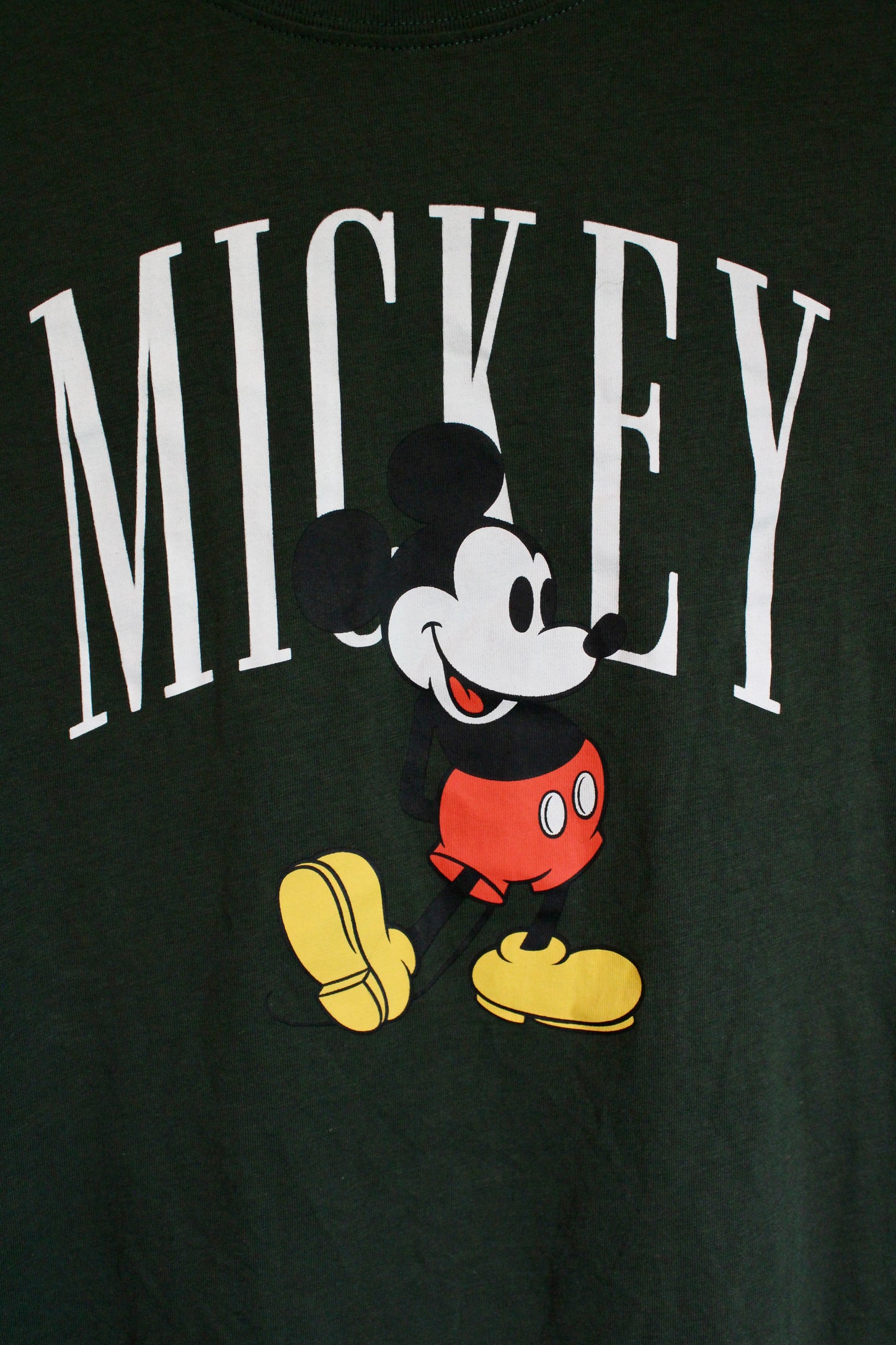 Olive green Mickey tee - juniors size M