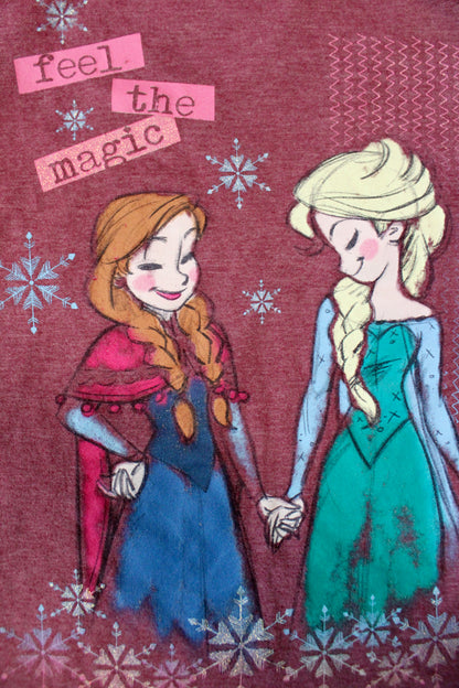 Frozen Anna and Elsa sketch tee - youth M (7-8)