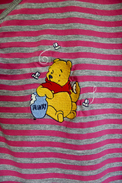 Vintage striped embroidered Winnie the Pooh henley tee - 22/24W